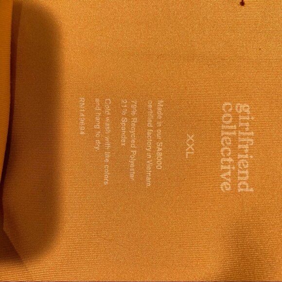 GIRLFRIEND COLLECTIVE Sz XXL Honey High Rise Leggings 7/8 Inside Back  Pocket - Picture 7 of 9